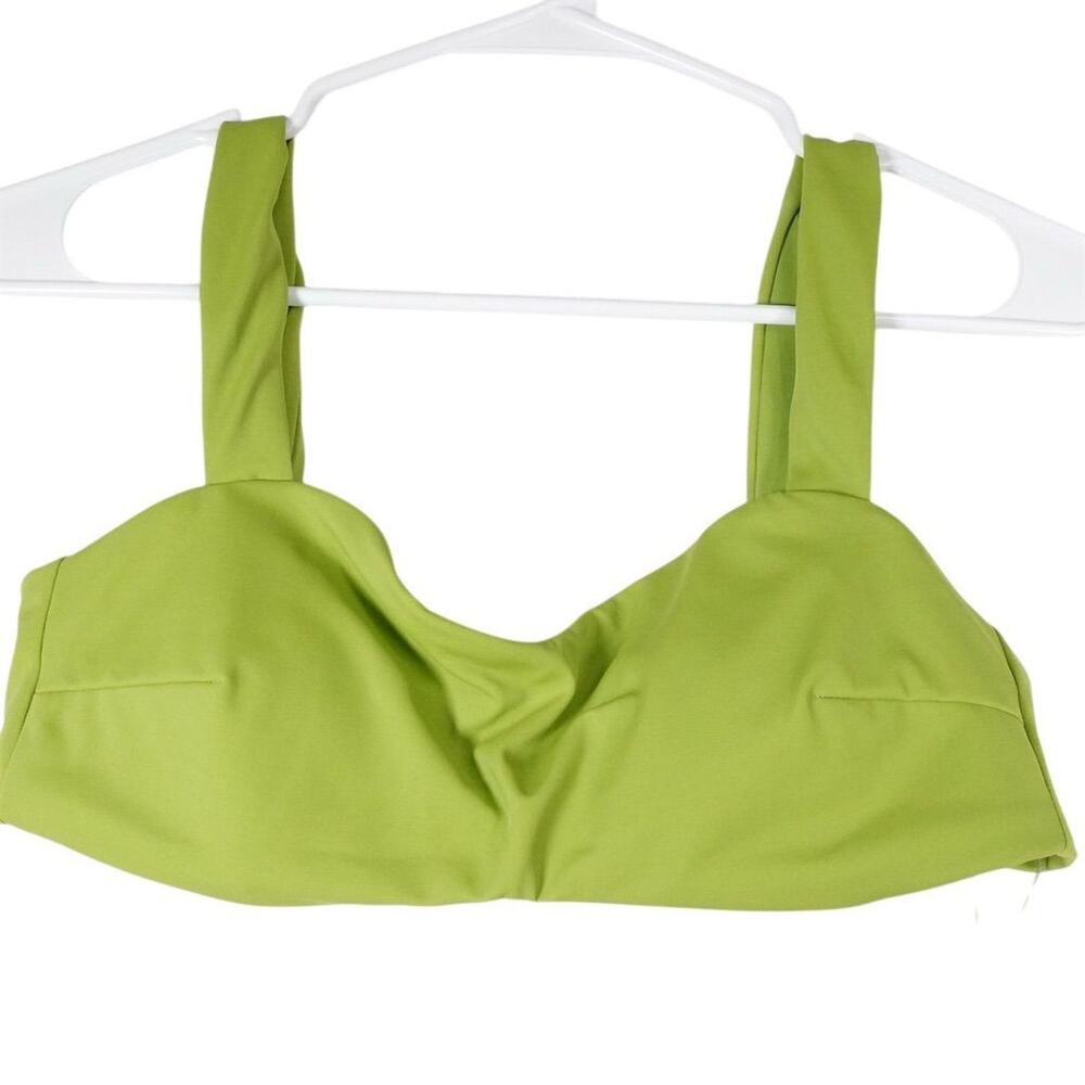 NWOT Flawed Andie Swim Kalama Bikini Top Avocado Green Women's Size Small 2643